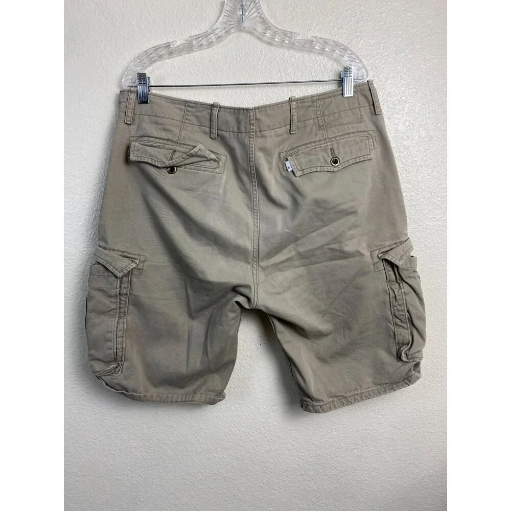 Levi's 10" Cargo Shorts Mens Size 32 Brown Cotton 10" Y2K 90s Utility Casual - Picture 2 of 15